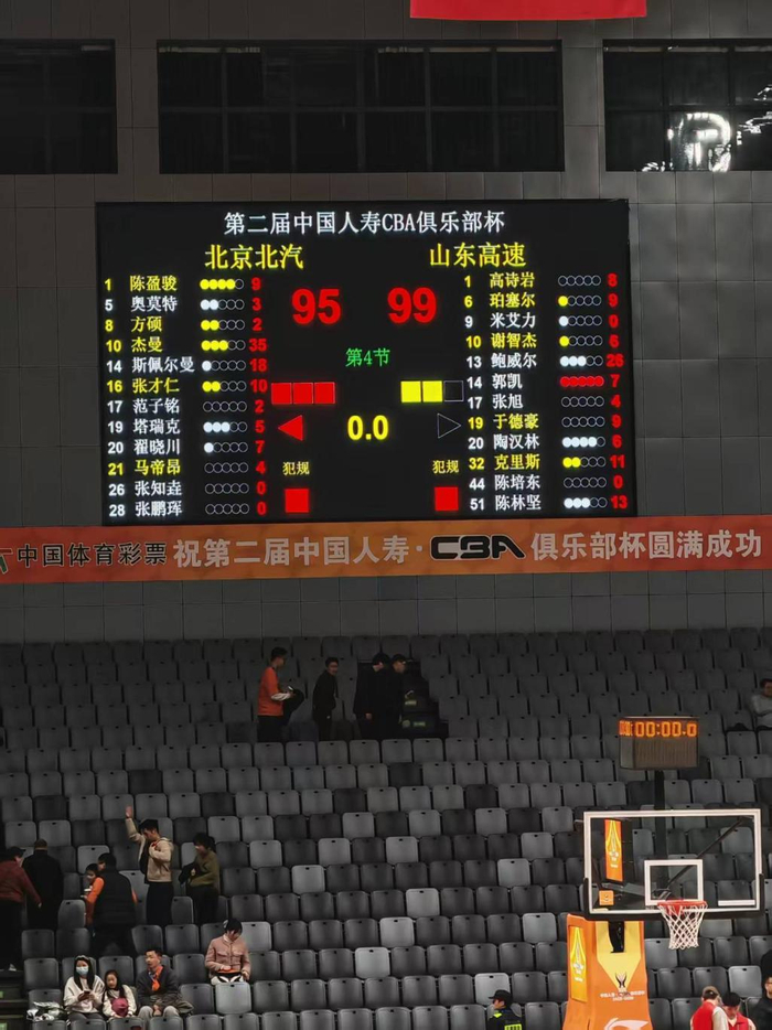 CBA俱乐部杯不敌山东队 北京北汽队无缘小组出线